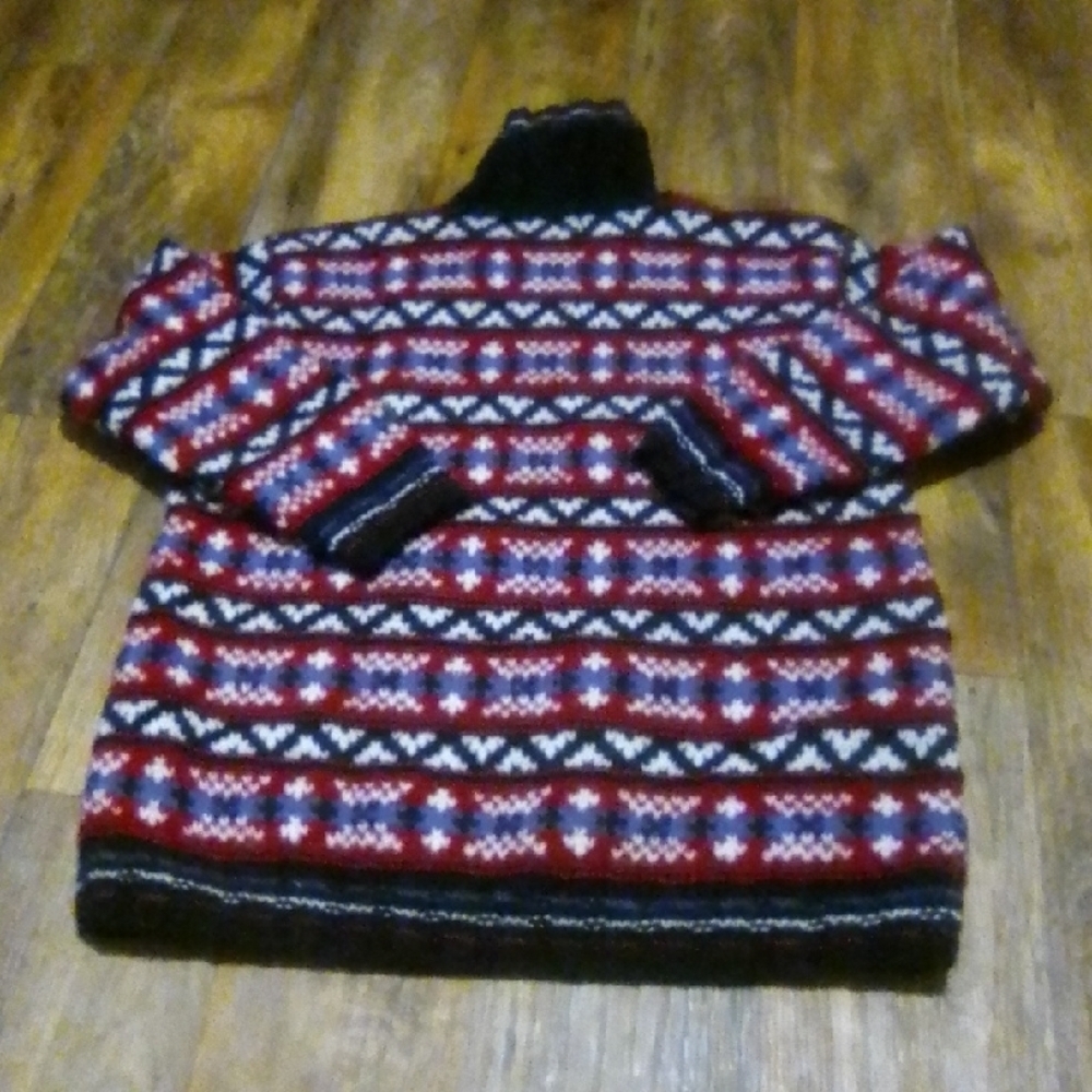 100% Wool Hand Knit Men's Turtle Neck Sweater